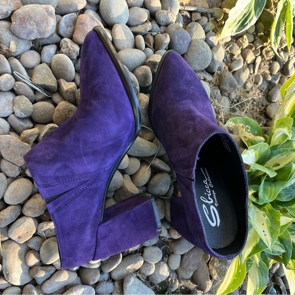 NIB Sbicca Vintage Collection Turnkey Purple Suede Mules 6 - Picture 4 of 10